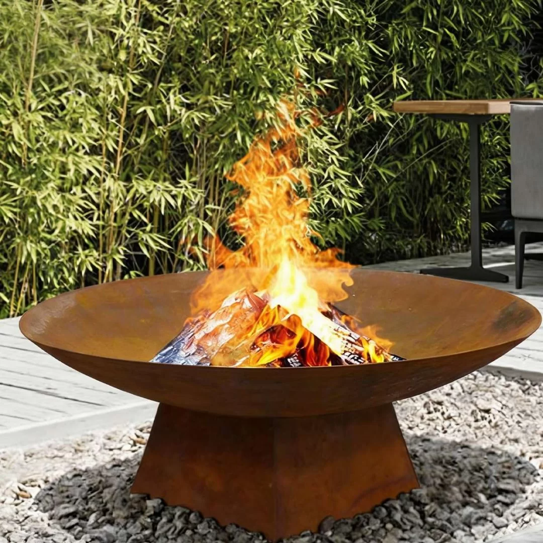 HS-F001 Vintage Cast Iron Outdoor Fire Pit: Rustic Durability for Any Space, cast iron fire pit, outdoor fire pit, vintage fire pit