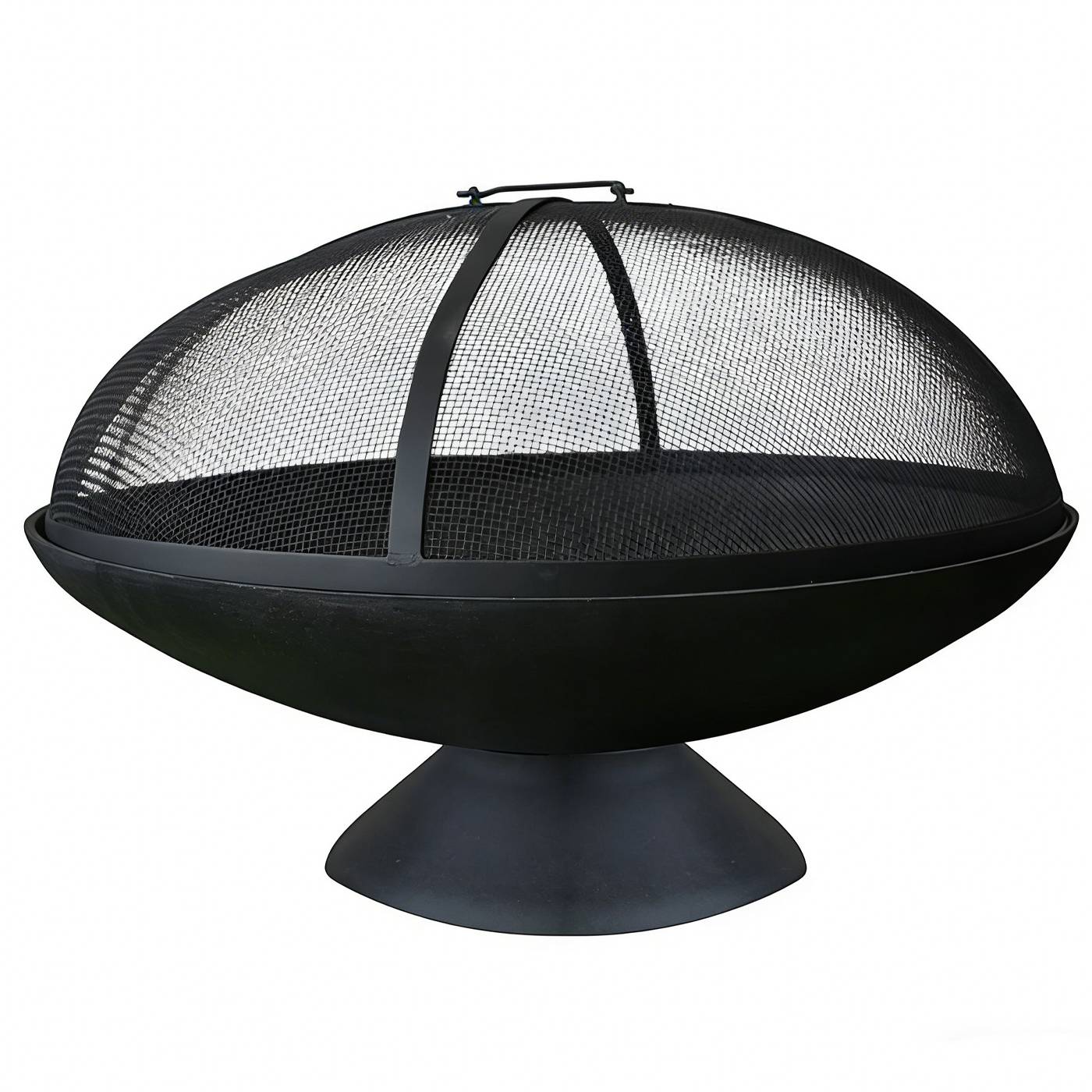 Black Dome Fire Pit HS-F005, Cast Iron Fire Pit, Dome Mesh Fire Pit, Outdoor Patio Heater
