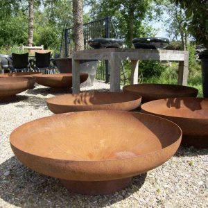 Corten Steel Round Fire Bowl  HS-F008