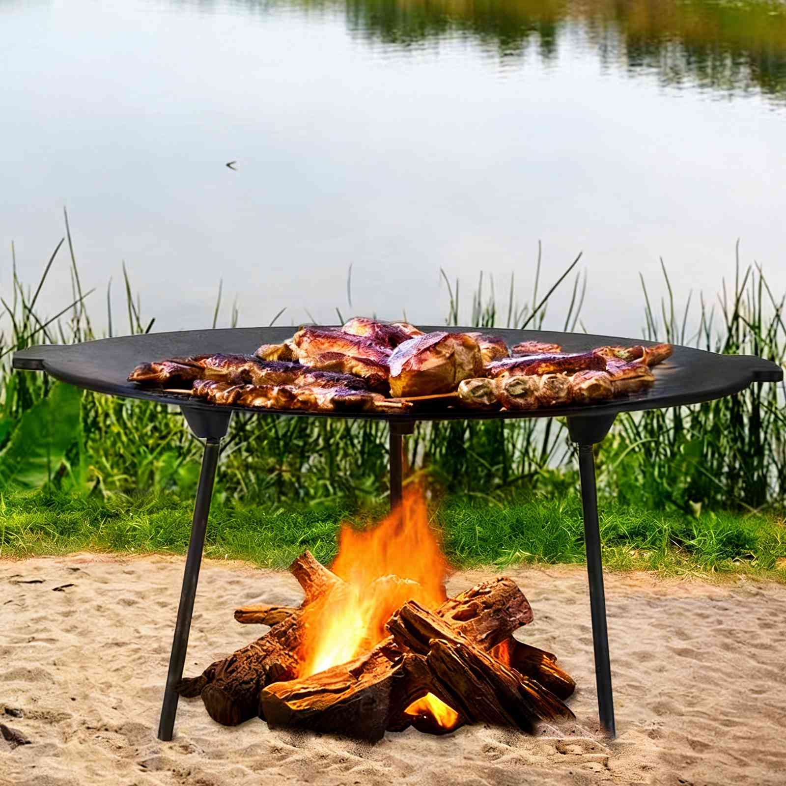 Minimalist 2-in-1 Cast Iron Fire Pit Table HS-F014: Style Meets Function, 2-in-1 fire pit table, cast iron fire pit, minimalist outdoor fire pit