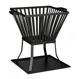 Minimalist Outdoor Fire Pit | Black Steel Patio Heater HS-F006 - Product view