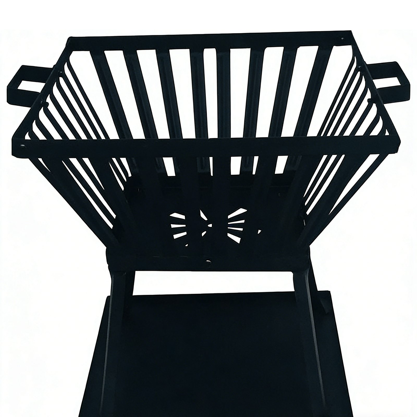 Minimalist Outdoor Fire Pit | Black Steel Patio Heater HS-F006, Steel Fire Pit, Outdoor Fire Bowl, Patio Heater