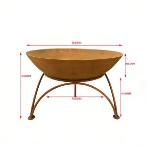 Rustic Steel Fire Bow HS-F010 : Cozy Warmth for Your Outdoor Space - Product view