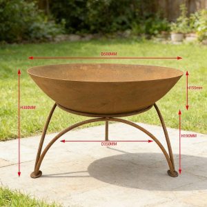 Rustic Steel Fire Bow HS-F010 : Cozy Warmth for Your Outdoor Space