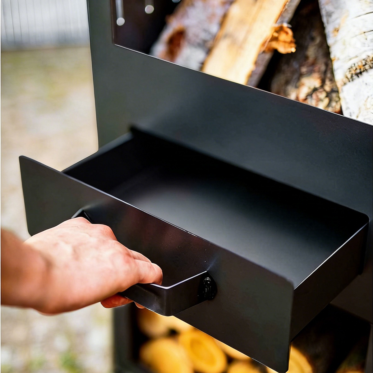 Sleek Steel Wood Burning Stove HS-F012 : Warmth Meets Style, wood burning stove, steel fireplace, freestanding stove  