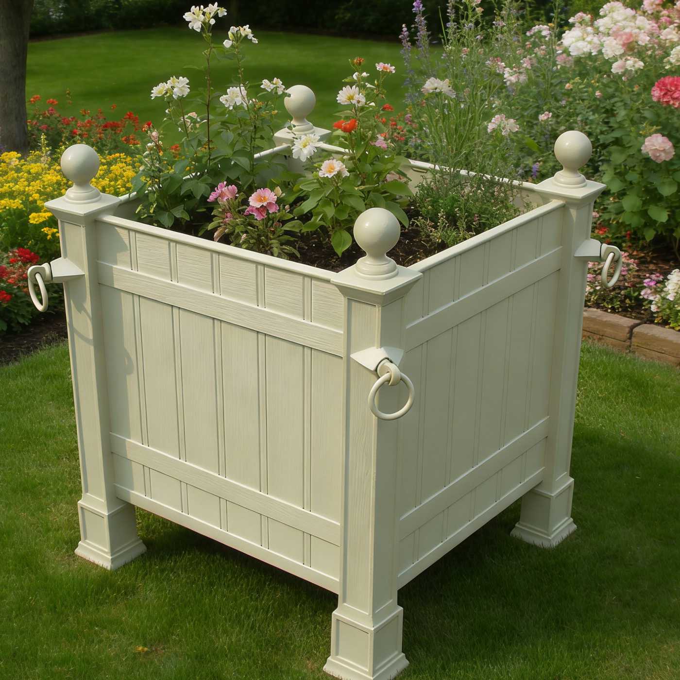 Square Cast Iron Planter Box HS-P009, Square Cast Iron Planter Box 
