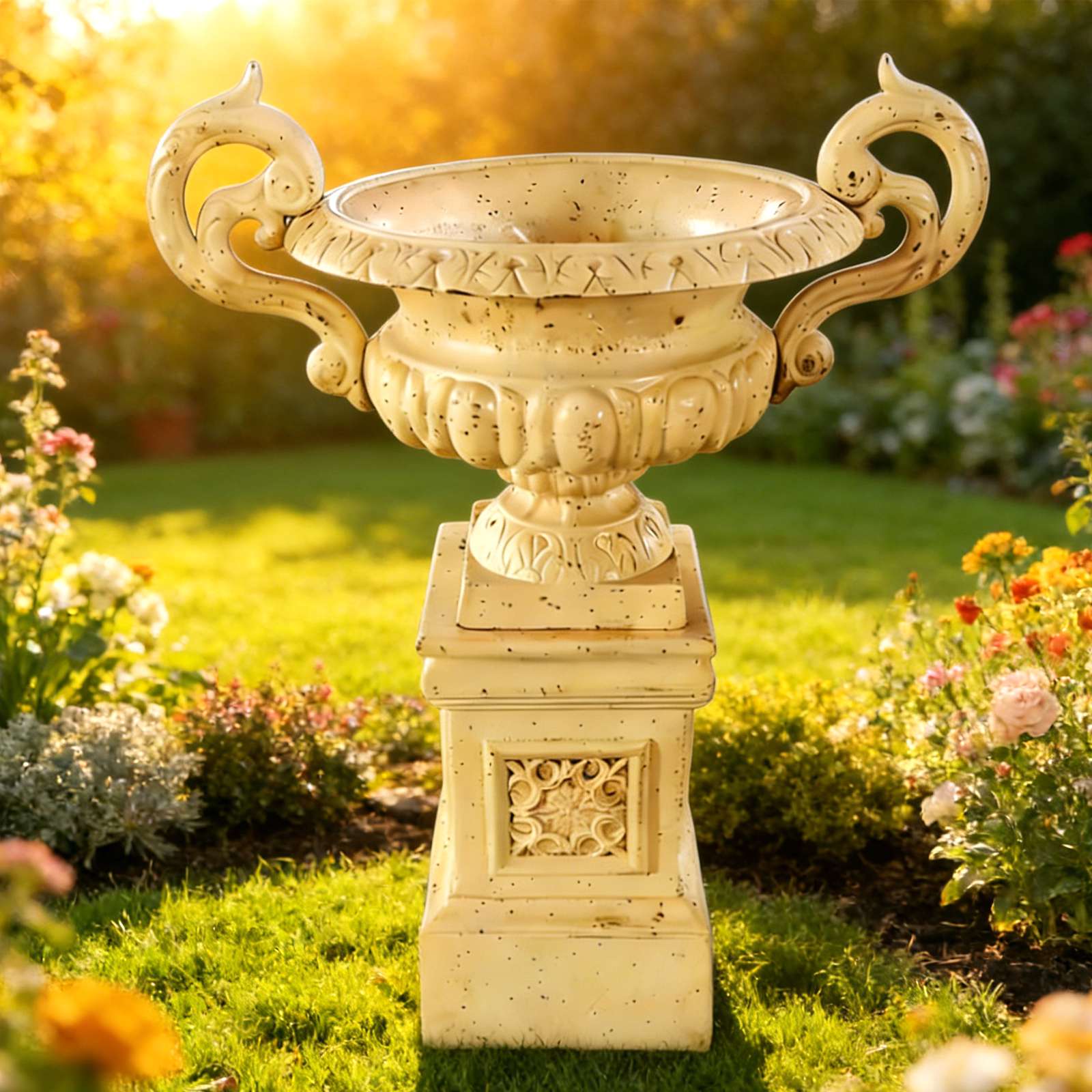 Victorian Style Cast Iron Urn Planter HS-P008