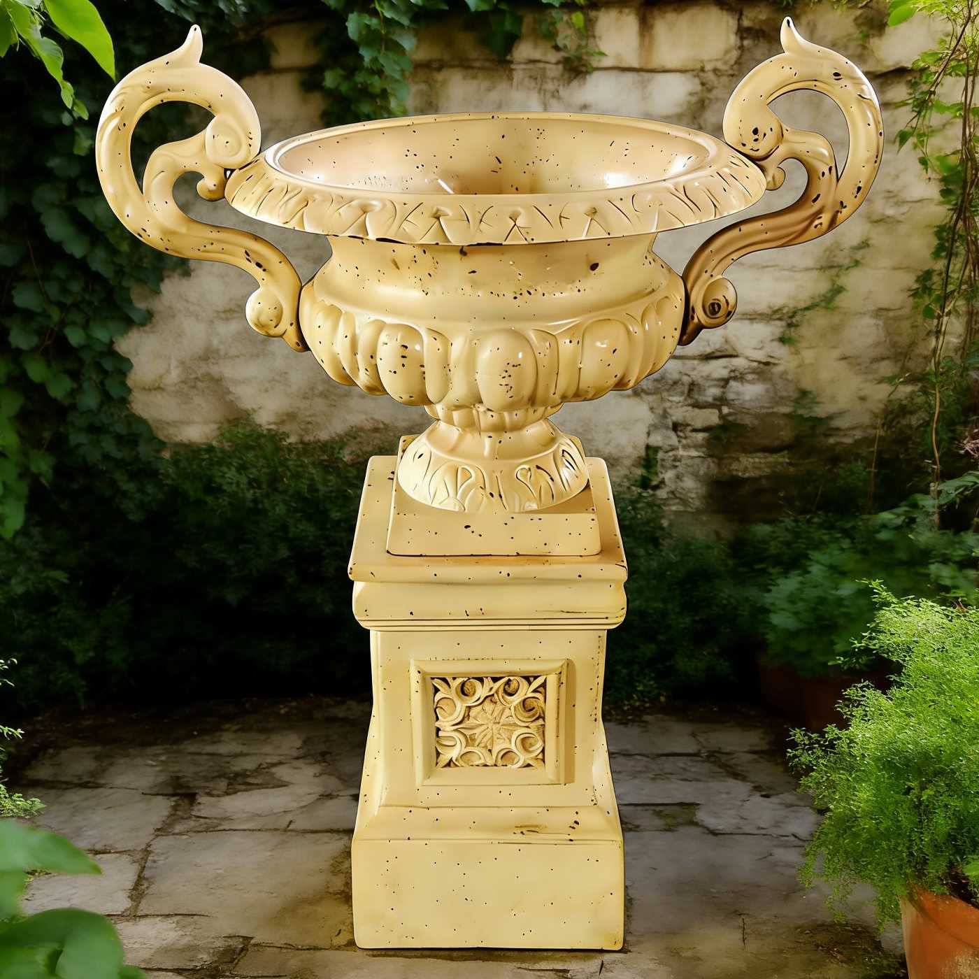 Victorian Style Cast Iron Urn Planter HS-P008, Victorian Style Cast Iron Urn Planter