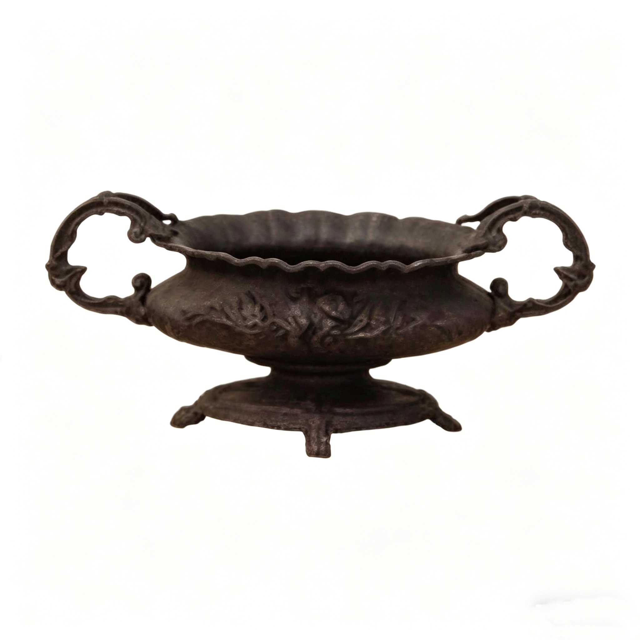 Antique Oval Cast Iron Urn Planter HS-P019, cast iron urn planter, antique oval planter, Victorian garden pot