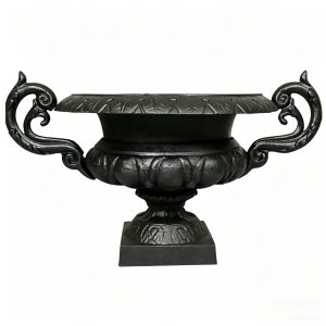 HS-P015 Cast Iron Urn Planter with Scroll Handles - Product view