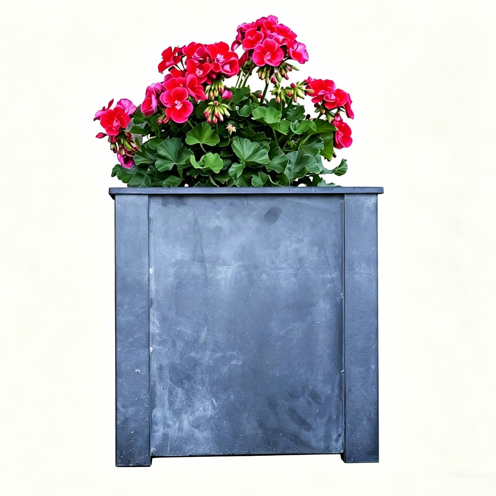 Premium Square Cast Iron Style Planter HS-P011 for Classic Gardens,  cast iron style planter, antique zinc finish planter, square cast iron planter