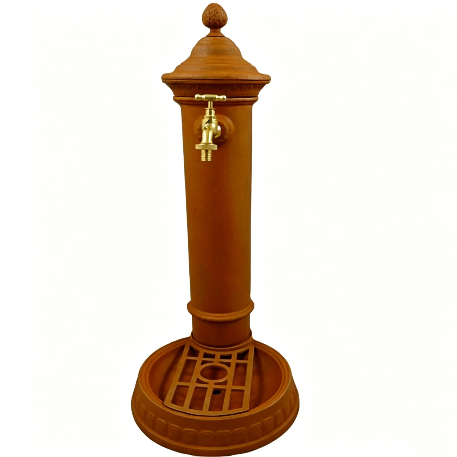 Cast Iron Wall Fountain: Durable Dark Green Garden Fountain HS-W004