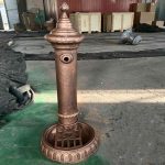 Cast Iron Wall Fountain: Durable Dark Green Garden Fountain Hs W004