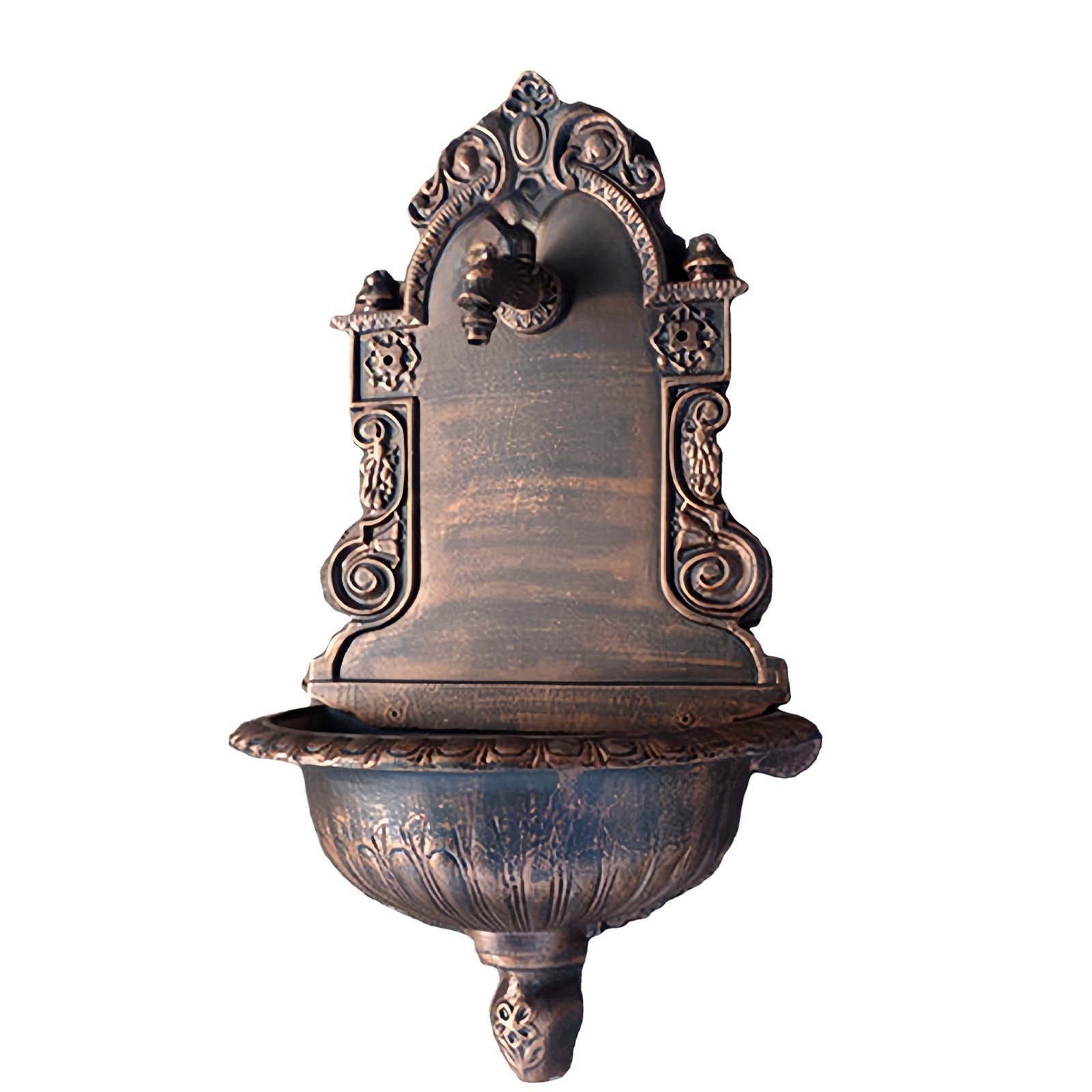 Cast Iron Wall Water Fountain: Vintage Garden Charm HS-W001