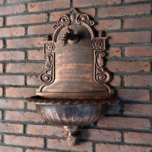 Cast Iron Wall Water Fountain: Vintage Garden Charm HS-W001