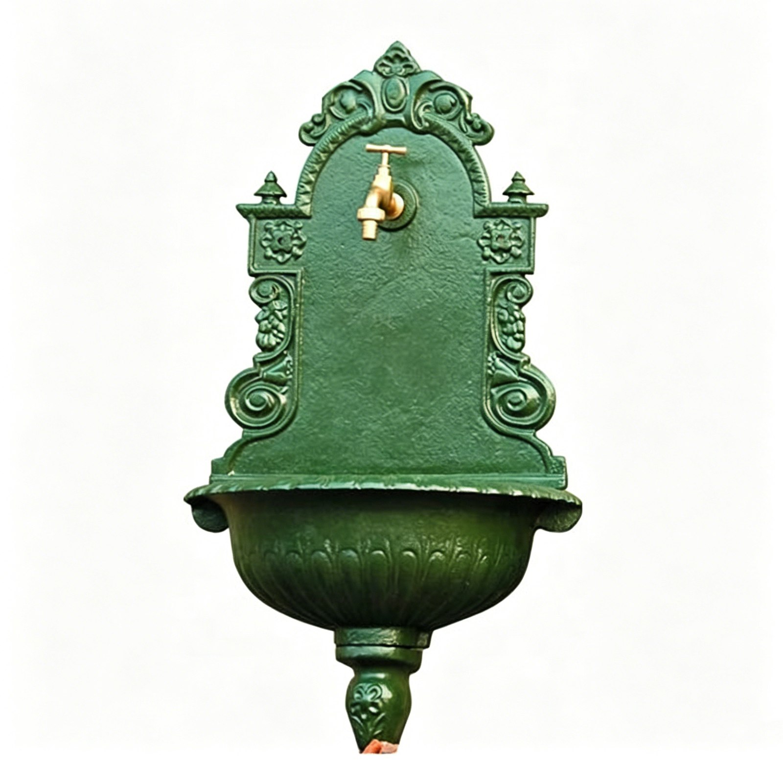 Cast Iron Wall Water Fountain: Vintage Garden Charm HS-W001, Cast Iron Wall Water Fountain