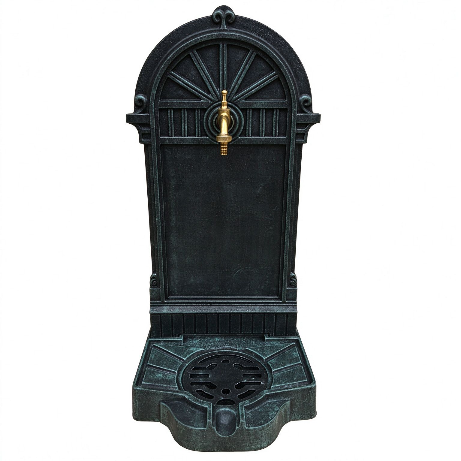 Cast Iron Antique Wall Fountain Garden Ornament HS-W008, cast iron antique wall fountain