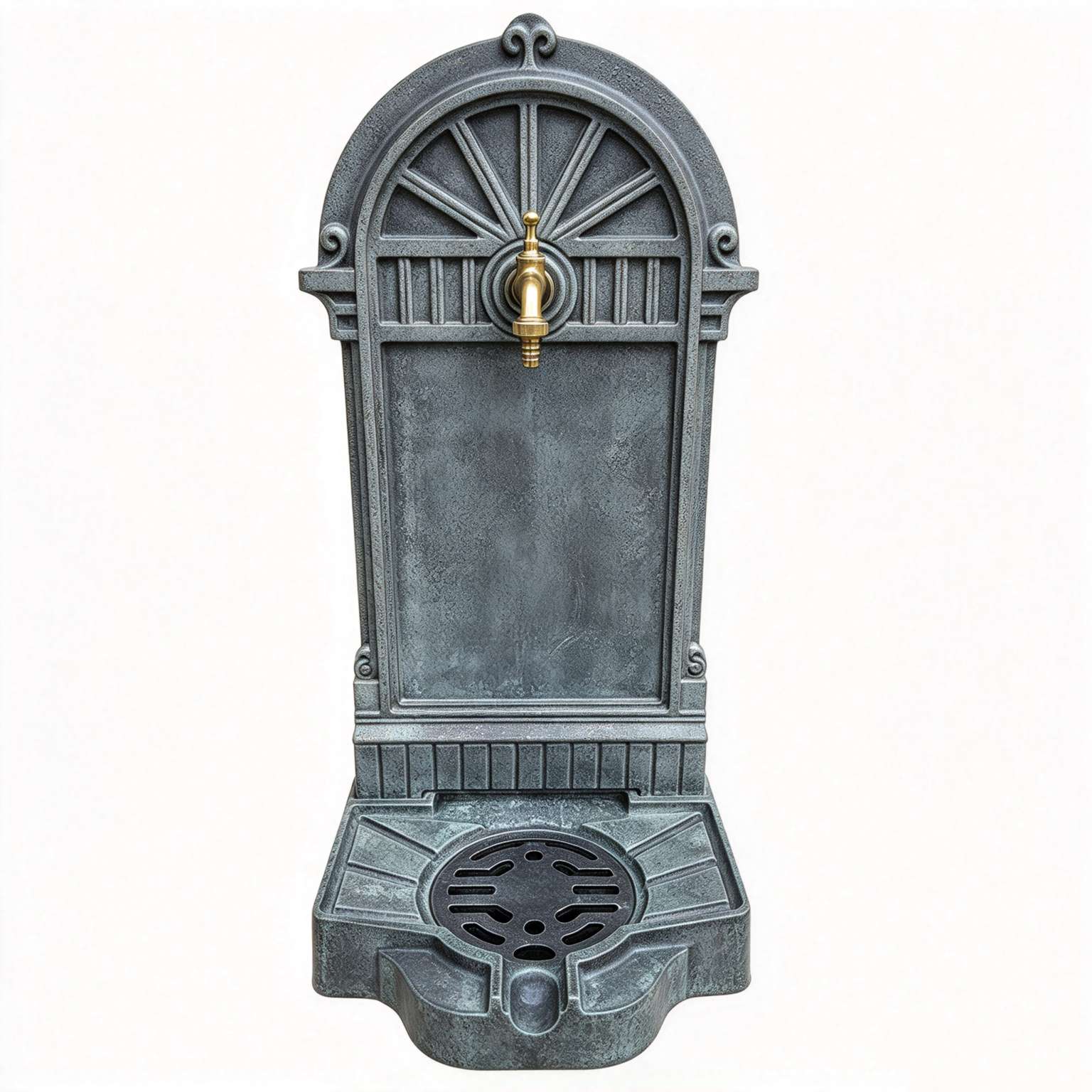 Cast Iron Antique Wall Fountain Garden Ornament HS-W008, cast iron antique wall fountain